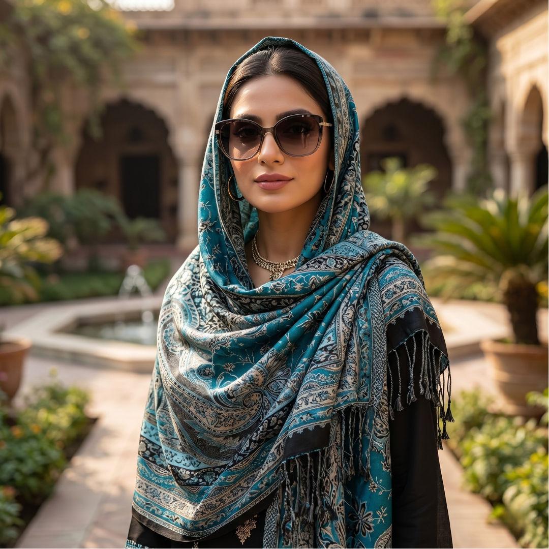 Floral Garden & Crystal Balls Scarf